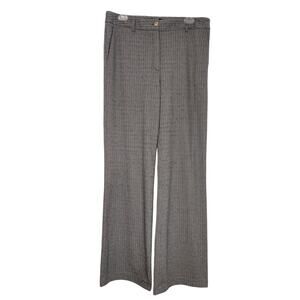 Halston Dress Pants Herringbone Black White Career Rayon Blend Womens Size 6